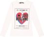 Love Moschino Witte katoenen T-shirt met spandex White Dames - Thumbnail 1