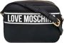 Love Moschino Schoudertas met logo print en gouden details Black Dames - Thumbnail 1