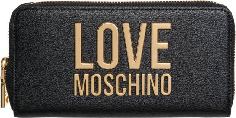 Love Moschino Zwarte Synthetische Portemonnee voor Vrouwen Black Dames