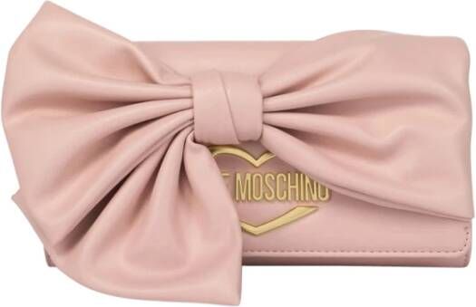 Love Moschino Glamour Statement Clutch Beige Roze Dames