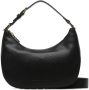 Love Moschino Zwarte milieuvriendelijke gehamerde materiaal dames tas met afneembaar handvat en brede schouderband Zwart Dames - Thumbnail 1