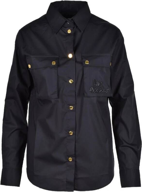 Love Moschino Elegante Zwarte Shirt voor Vrouwen Zwart Dames