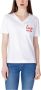 Love Moschino Dames T-shirt met V-hals in het wit White Dames - Thumbnail 1