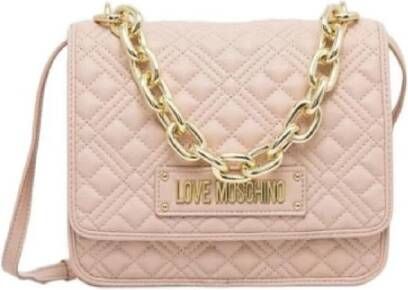 Love Moschino Gewatteerde handtas met verstelbare riem Roze Dames