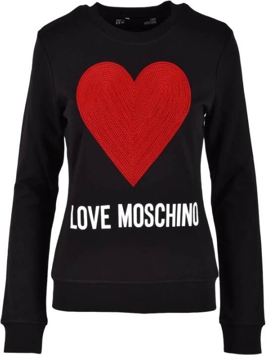 Love Moschino Grijze Sweatshirt voor Vrouwen Zwart Dames