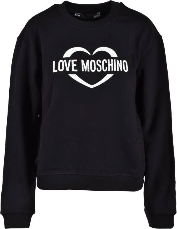Love Moschino Groene Sweatshirt uit de Collectie Zwart Dames