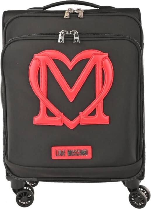 Love Moschino Koffer met geborduurd logo Zwart