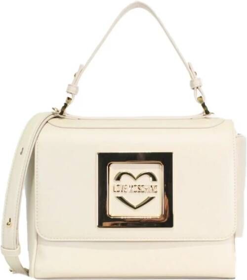 Love Moschino Elegante Logo Schoudertas Beige Dames
