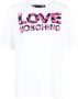 Love Moschino Hartprint Katoenen T-shirt voor Dames White Dames - Thumbnail 1