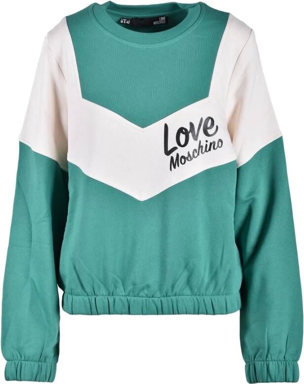 Love Moschino Hemelsblauwe Sweatshirt voor Vrouwen Groen Dames