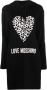 Love Moschino T-shirt Leopard Heart Hoodie Jurk Lange Mouw - Thumbnail 2