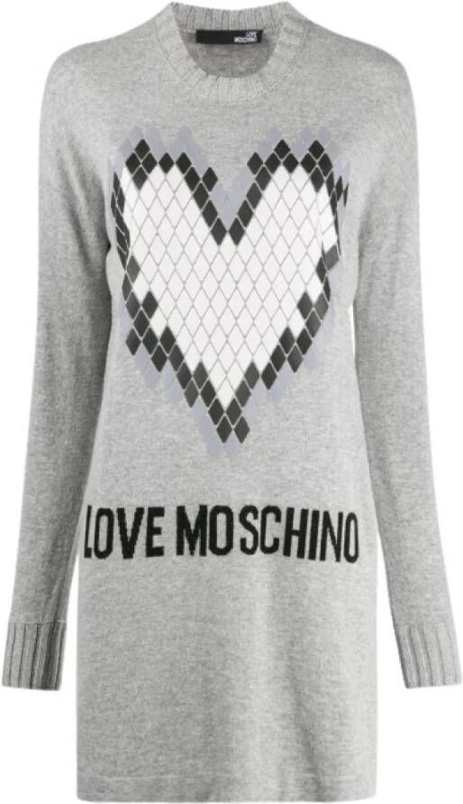 Love Moschino Hou van Moschino Mesh -jurk Grijs Dames