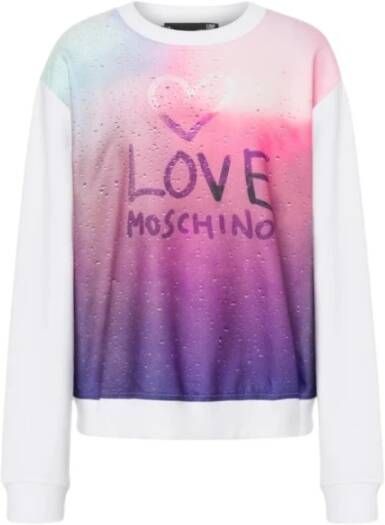 Love Moschino Felpa W630641E2180 Frosted Glass Wit Dames