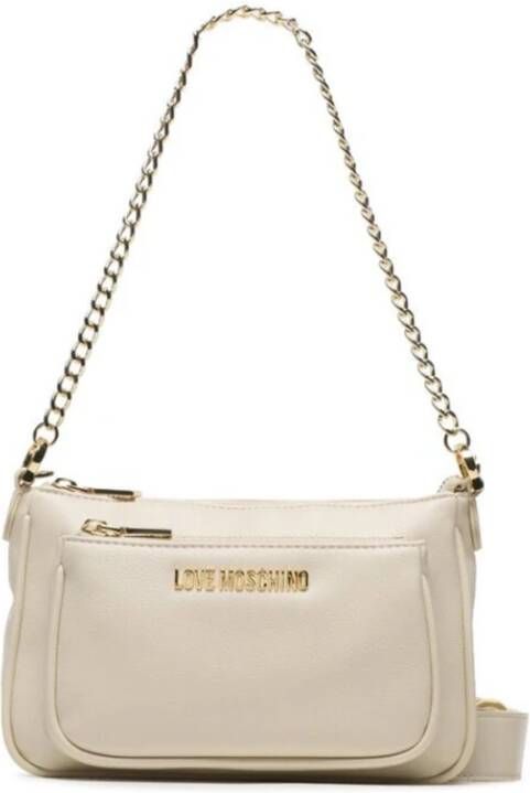 Love Moschino Ivoor Schoudertas Stijlvol en veelzijdig Beige Dames