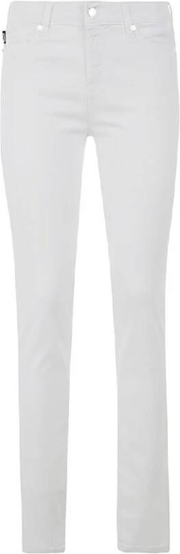 Love Moschino Witte Katoenen Jeans Broek voor Dames White Dames