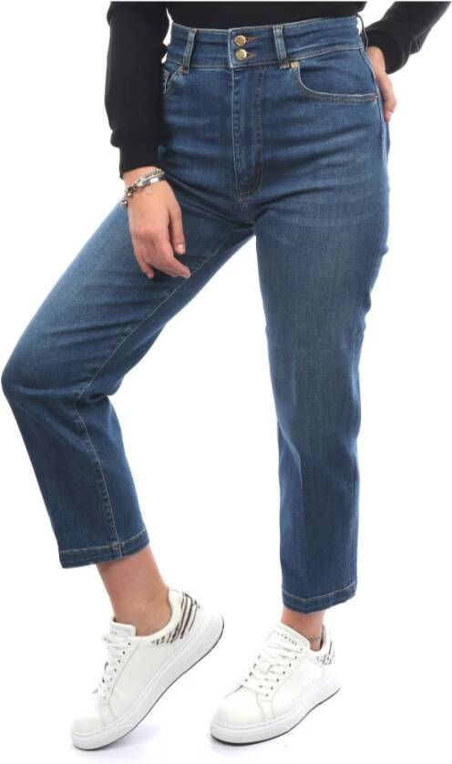 Love Moschino Jeans Wq463-00-S3582 bijgesneden Blauw Dames