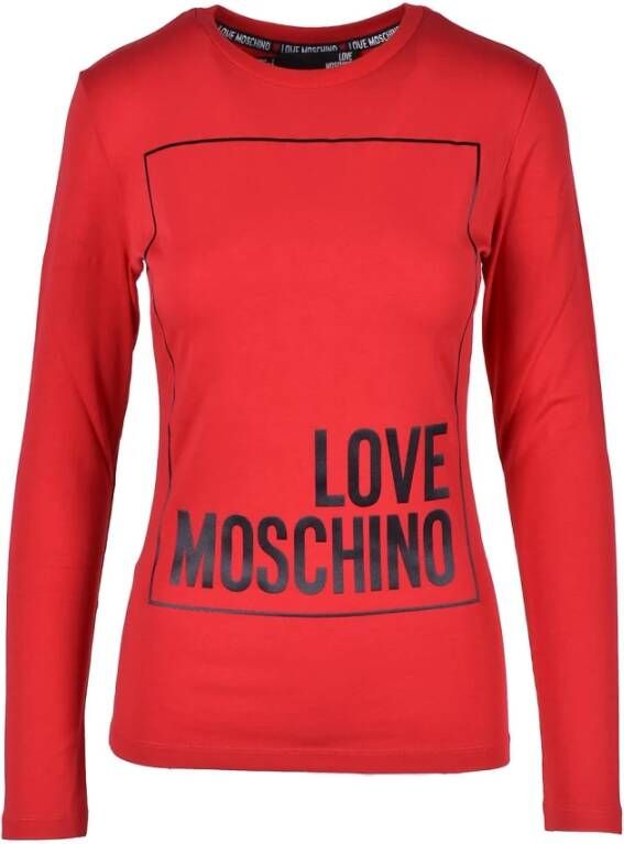 Love Moschino Katoenen T-Shirt voor Vrouwen Rood Dames