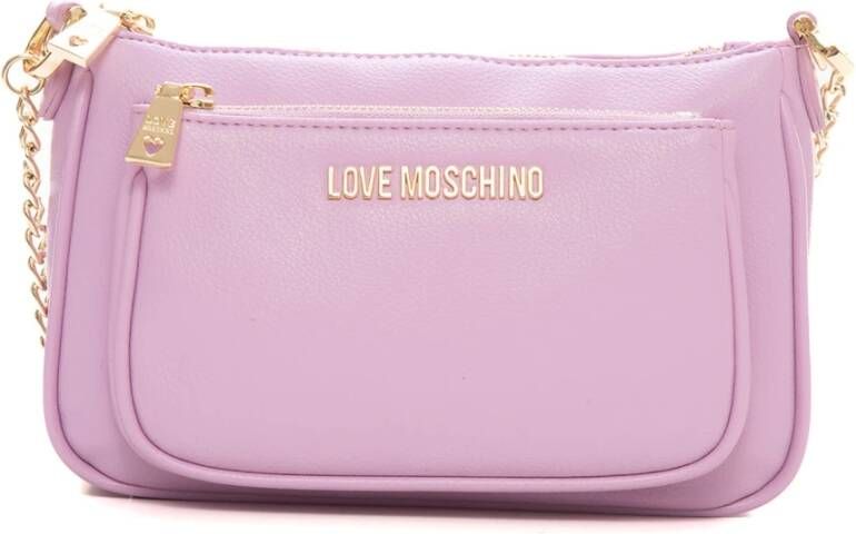 Love Moschino Kleine tas met bovenhandvat en verstelbare schouderband Purple Dames