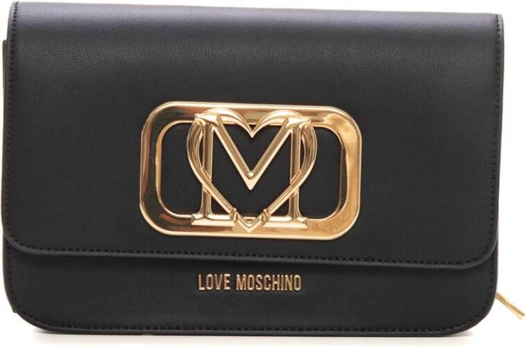 Love Moschino Kleine tas met bovenhandvat en verstelbare schouderband Zwart Dames