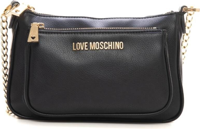 Love Moschino Kleine tas met bovenhandvat en verstelbare schouderband Zwart Dames
