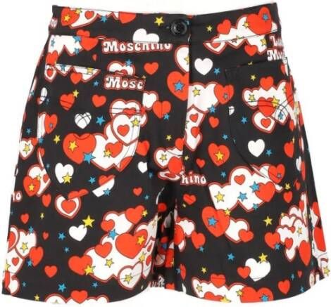 Love Moschino Rode gekleurde katoenen blend dames shorts Multicolor Dames