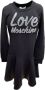 Love Moschino Zwarte Katoenen Jurk met Ingedrukt Fluweel Logo Black Dames - Thumbnail 3