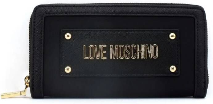 Love Moschino Lente Zomer Collectie Dames Portemonnee en Kaarthouder Zwart Dames