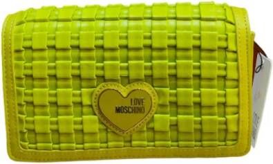 Love Moschino Lima Geweven Flap Crossbody Tas Groen Dames