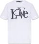 Love Moschino Logo Katoenen T-shirt White Dames - Thumbnail 1