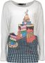 Love Moschino Stijlvolle Boat Neck Logo T-Shirt Meerkleurig Dames - Thumbnail 1