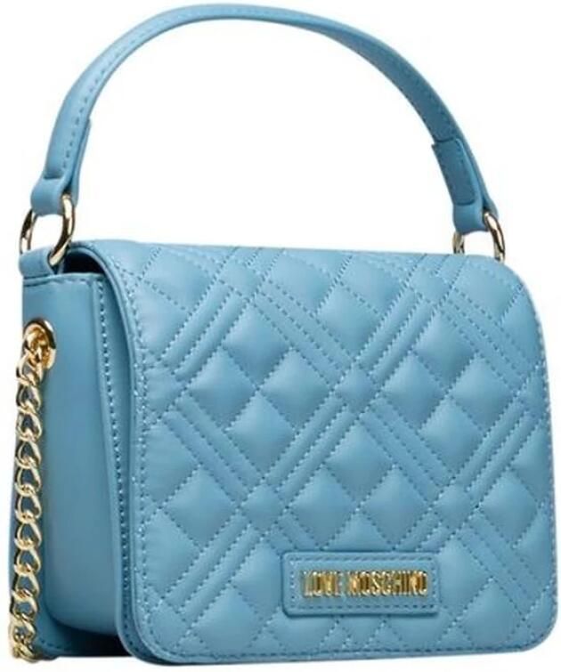 Love Moschino Blauwe Polyethyleen Handtas met Gouden Details Blue Dames - Foto 3