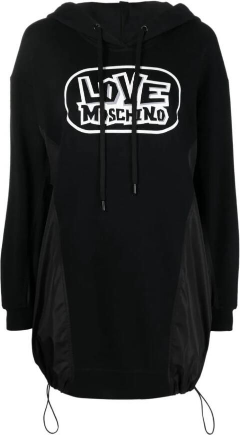 Love Moschino Casual Zwarte Midi Jurk Black Dames