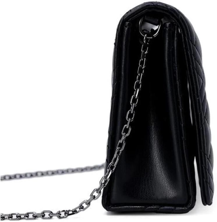 Love Moschino Compacte polyurethaan handtas herfst winter collectie Black Dames