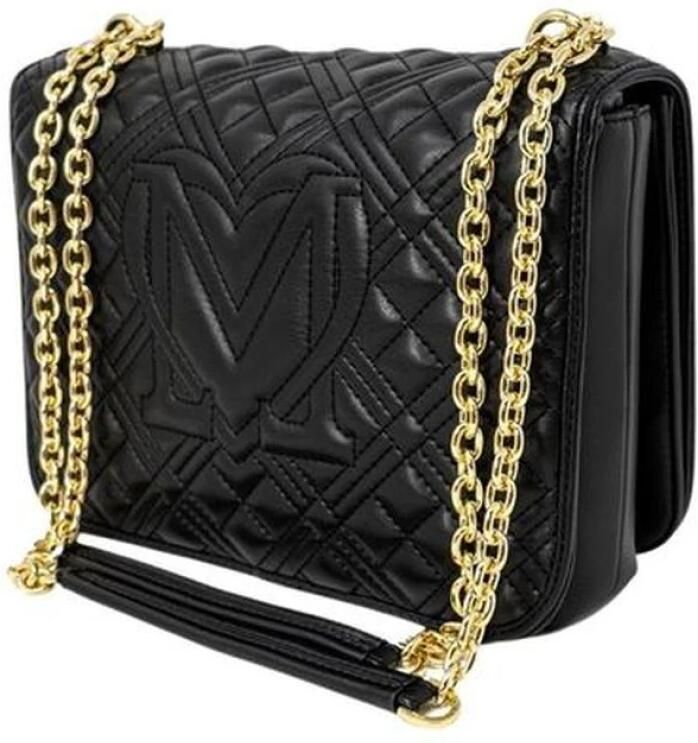 Love Moschino Gestructureerde polyurethaan handtas Herfst Winter collectie Black Dames - Foto 5