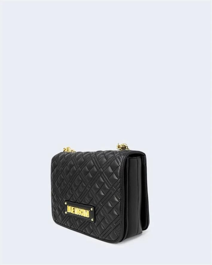 Love Moschino Gestructureerde polyurethaan handtas Herfst Winter collectie Black Dames - Foto 3