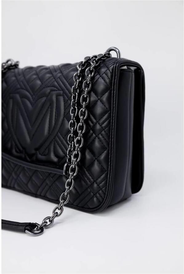 Love Moschino Gestructureerde polyurethaan handtas voor vrouwen Black Dames - Foto 2