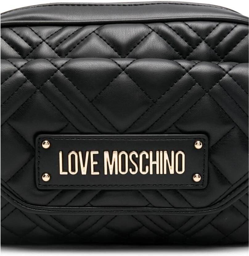 Love Moschino Stijlvolle Zwarte Polyethyleen Dames Handtas Black Dames