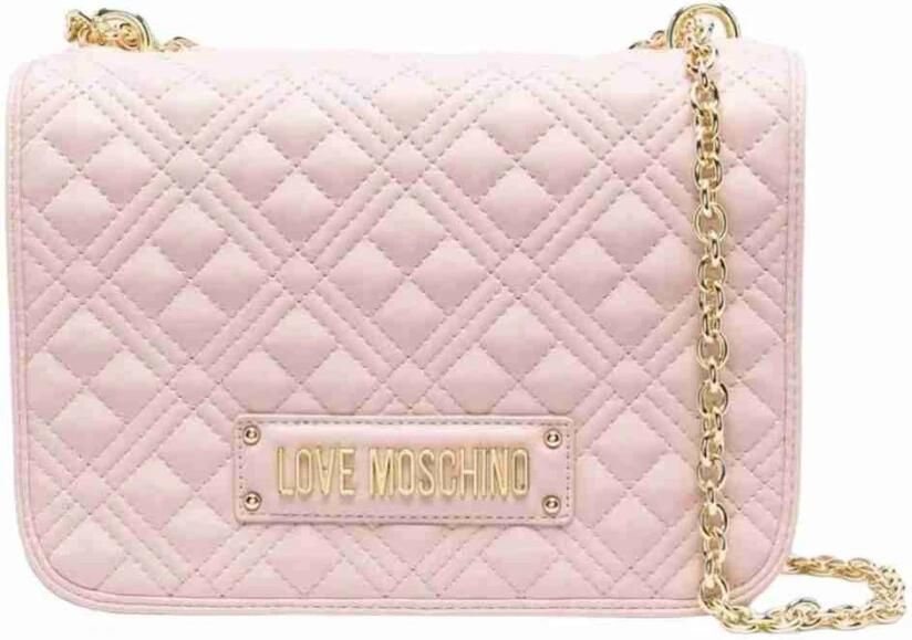 Moschino Love Gewatteerde Nude Schoudertas Pink Dames - Foto 3