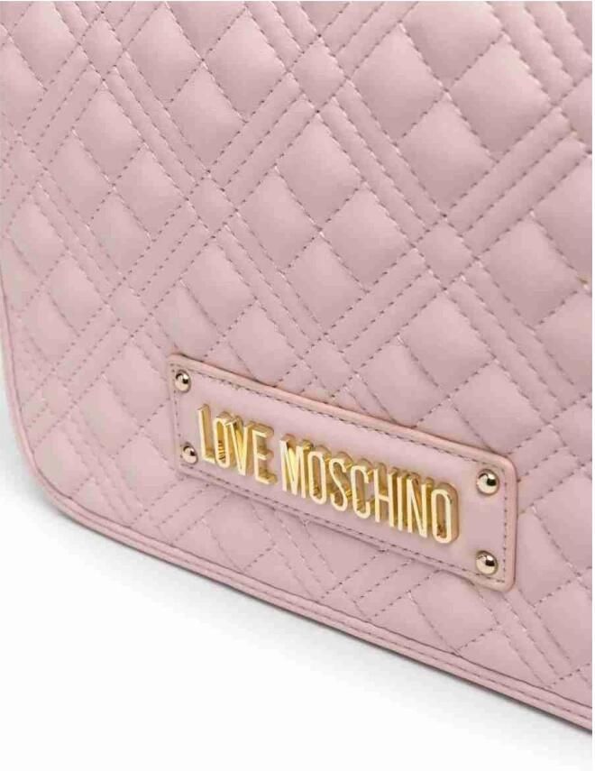Moschino Love Gewatteerde Nude Schoudertas Pink Dames