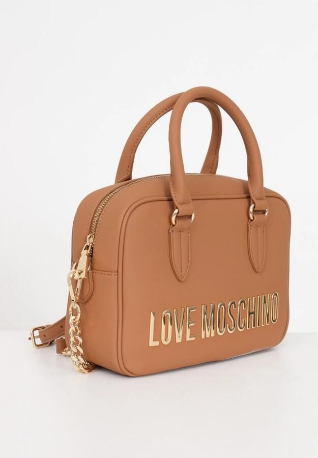 Love Moschino Grijze PU Tas Brown Dames