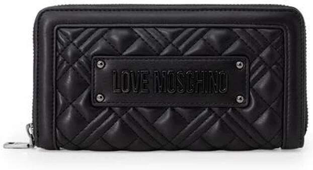 Love Moschino Damesportemonnee van imitatieleer met metalen logo en ritssluiting Black Dames - Foto 3
