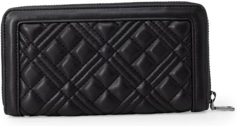 Love Moschino Damesportemonnee van imitatieleer met metalen logo en ritssluiting Black Dames - Foto 2