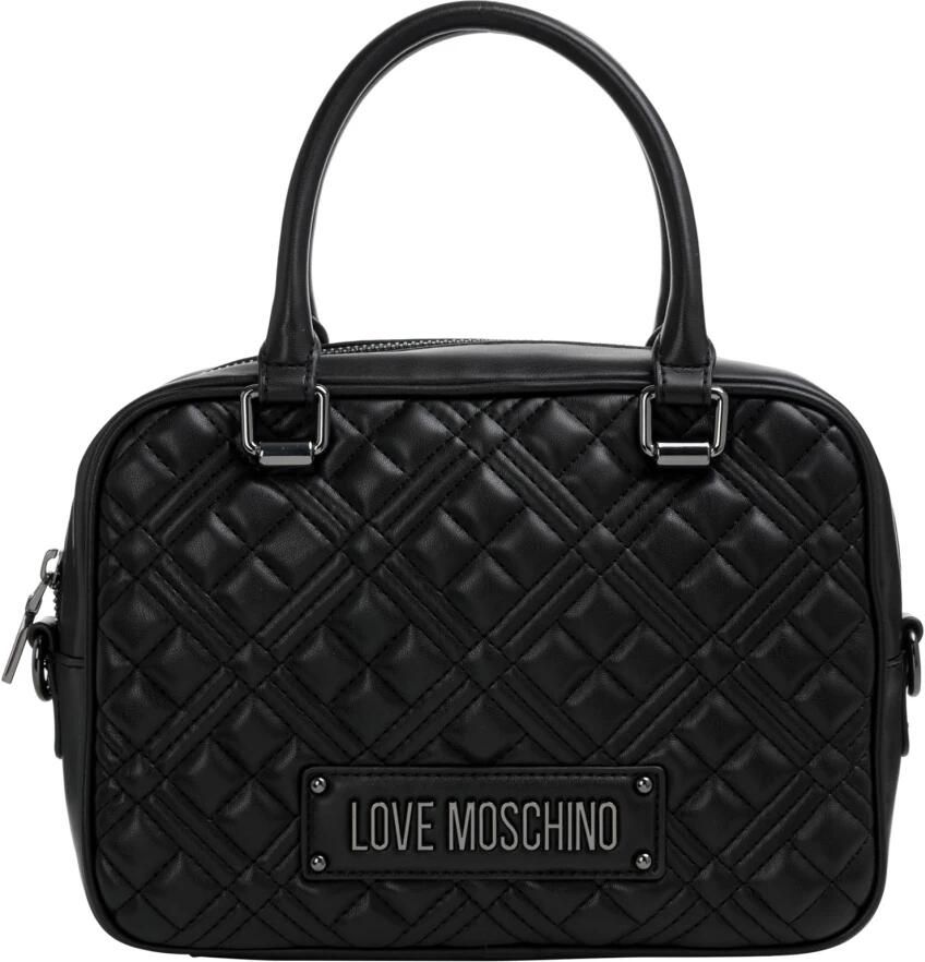 Love Moschino Zwarte Polyethyleen Handtas met Verstelbare Schouderriem Black Dames - Foto 3