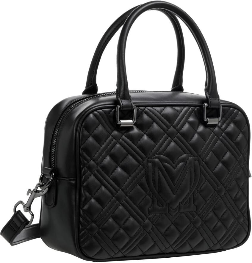 Love Moschino Zwarte Polyethyleen Handtas met Verstelbare Schouderriem Black Dames - Foto 2