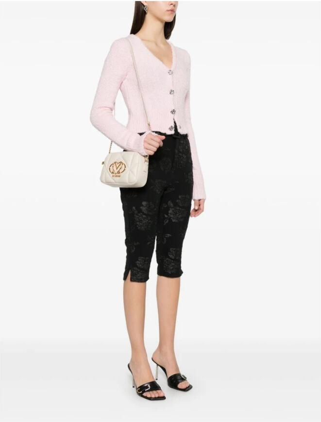 Love Moschino Gewatteerde Witte Schoudertas met Gouden Accenten White Dames - Foto 2