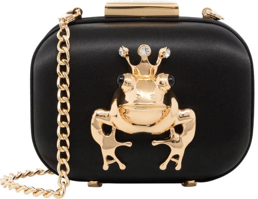 Love Moschino Kikker Clutch met Afneembare Band Black Dames