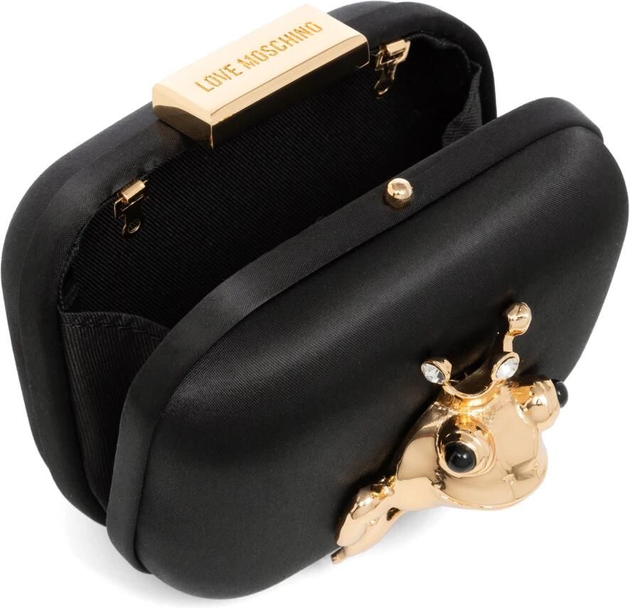 Love Moschino Kikker Clutch met Afneembare Band Black Dames - Foto 2