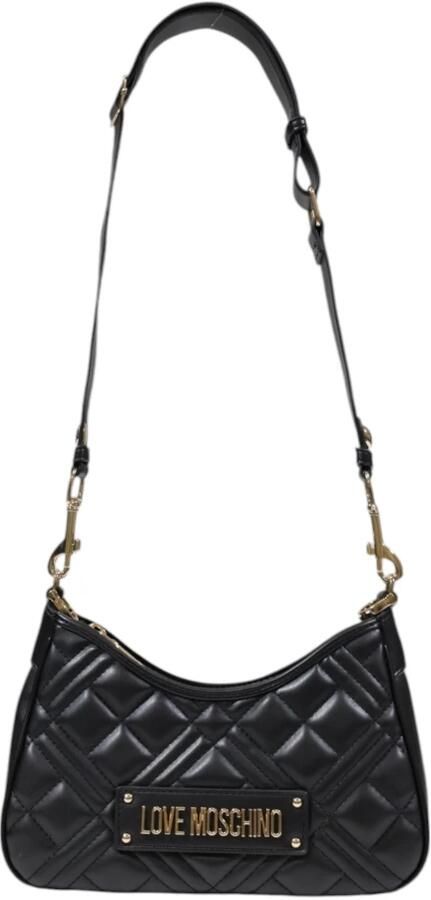 Love Moschino Zwarte Polyethyleen Handtas Elegant Ontwerp Vrouwen Black Dames - Foto 9