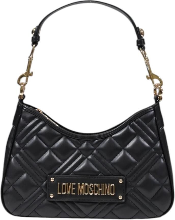 Love Moschino Zwarte Polyethyleen Handtas Elegant Ontwerp Vrouwen Black Dames - Foto 5