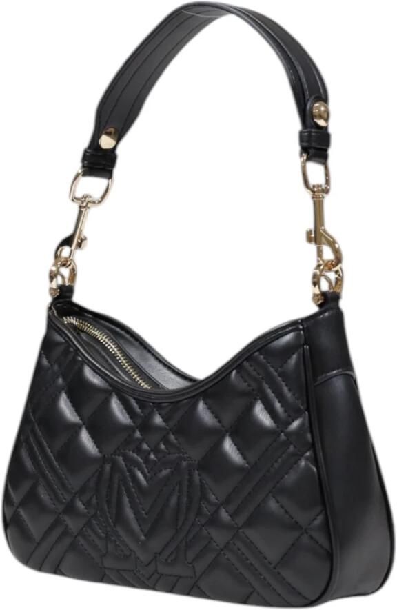 Love Moschino Zwarte Polyethyleen Handtas Elegant Ontwerp Vrouwen Black Dames - Foto 6